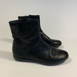 Camper Leather Ankle Boots Black